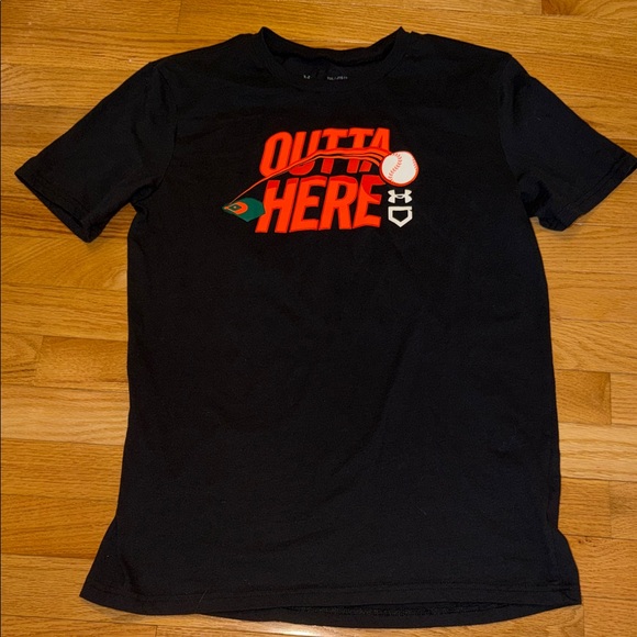 Under Armour Other - Under Armour Black Tee with Red 'Outta Here' Graphic